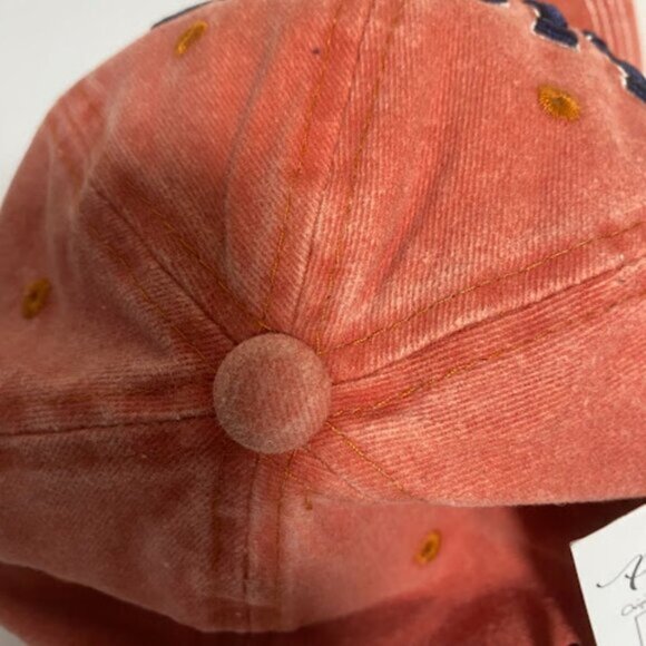 Portugal Lisboa Souvenir Distressed Orange Baseball Cap One Size NWT - Picture 7 of 11
